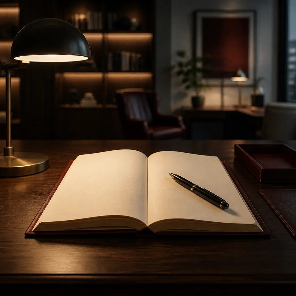 Business book open on a desk representing the published AI methodology for real estate professionals